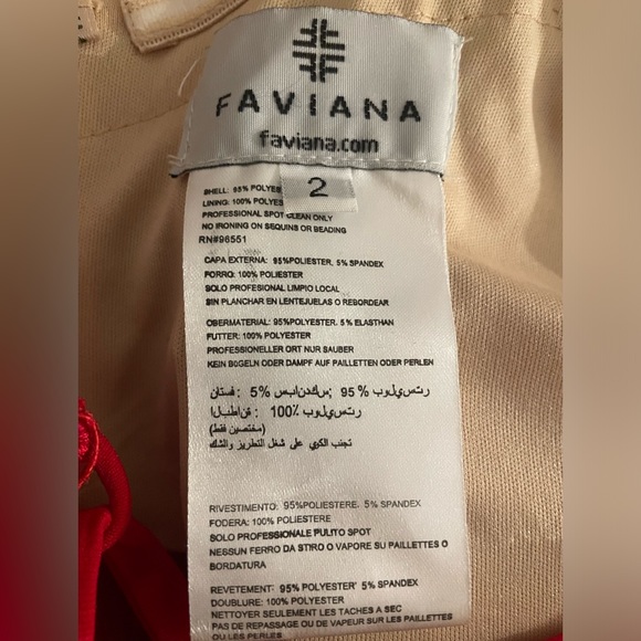 Faviana two piece lace up strapless corset top Prom dress - Picture 5 of 8